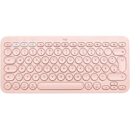 Logitech K380 Teclado Bluetooth Multi-Device para Mac con Teclado en Español (ES), Color Rosa - Compacto, Silencioso