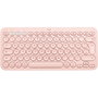 Logitech K380 Teclado Bluetooth Multi-Device para Mac con Teclado en Español (ES), Color Rosa - Compacto, Silencioso