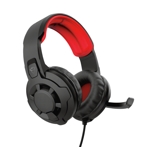 Trust GXT 411 Radius Auriculares Alámbricos de Diadema Negro y Rojo