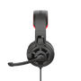 Trust GXT 411 Radius Auriculares Alámbricos de Diadema Negro y Rojo