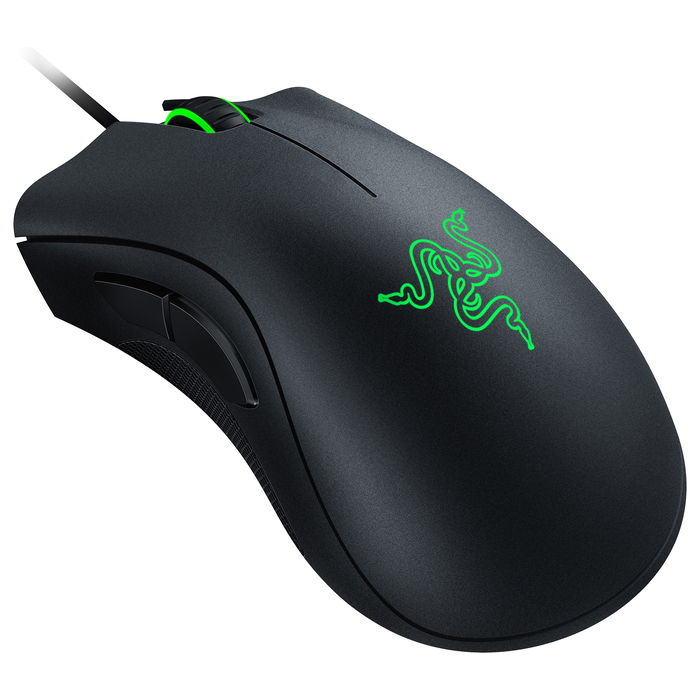 RatÓn gaming razer deathadder essential 6400 dpi (5 botones programables negro rz01-03850100-r3m1