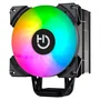 Hiditec C12 PWM ARGB - Ventilador Refrigerador de CPU 120mm Negro, RGB, PWM, 1600 RPM, Compatible Intel LGA115x/1200/1366/1700 y AMD AM2/AM3/AM4