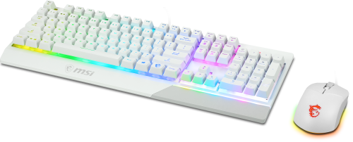 MSI VIGOR GK30 COMBO WHITE ES Teclado Mecánico y Ratón Gaming USB RGB LED Blanco S11-04ES305-CLA