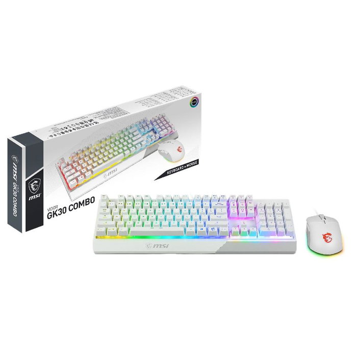 MSI Vigor GK30 COMBO WHITE ES Teclado y Ratón Blanco MSI Vigor GK30 COMBO WHITE ES Teclado y Ratón Blanco