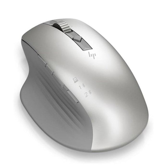 HP 930 Creator - Ratón Inalámbrico Bluetooth para Creadores y Diseñadores, 3000 DPI, 7 Botones Programables, Ergonómico para Diestros, Plata