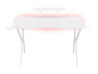 GENESIS Holm 320 RGB Mesa de Gaming Blanca con Iluminación LED y Carga Inalámbrica