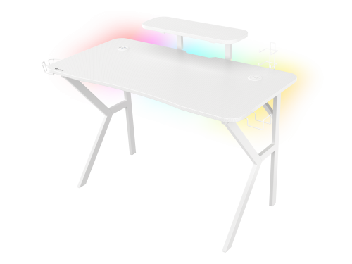 GENESIS Holm 320 RGB Mesa de Gaming Blanca con Iluminación LED y Carga Inalámbrica GENESIS Holm 320 RGB Mesa de Gaming Blanca con Iluminación LED y Carga Inalámbrica