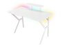 GENESIS Holm 320 RGB Mesa de Gaming Blanca con Iluminación LED y Carga Inalámbrica