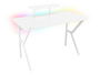 GENESIS Holm 320 RGB Mesa de Gaming Blanca con Iluminación LED y Carga Inalámbrica