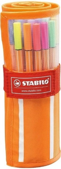 Stabilo Point 88 Estuche Rollerset de 30 Rotuladores de Punta de Fibra Surtidos