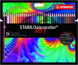 Lapices Acuarelables Stabilo Aquacolor Arty Line Estuche Carton De 36 (Set de 6)