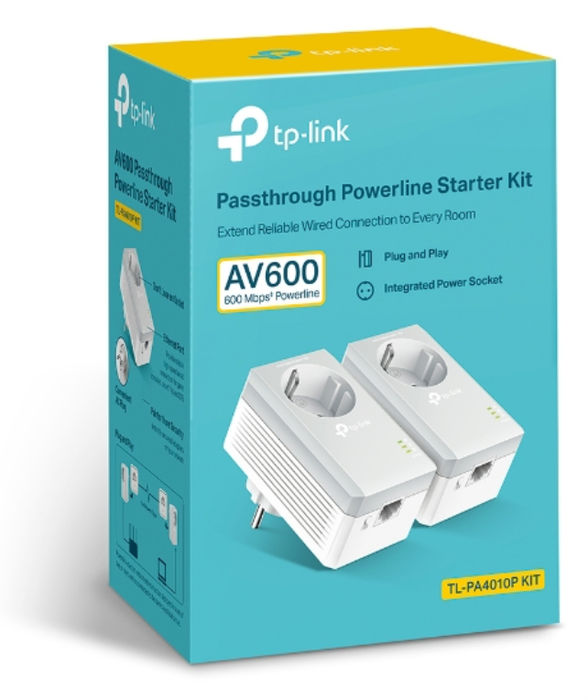 TP-Link TL-PA4010P KIT Adaptadores Powerline 600Mbps Blanco (Pack de 2)