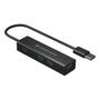 Conceptronic Hub USB 3.0 HUBBIES06B de 4 puertos con adaptador USB-C, Negro