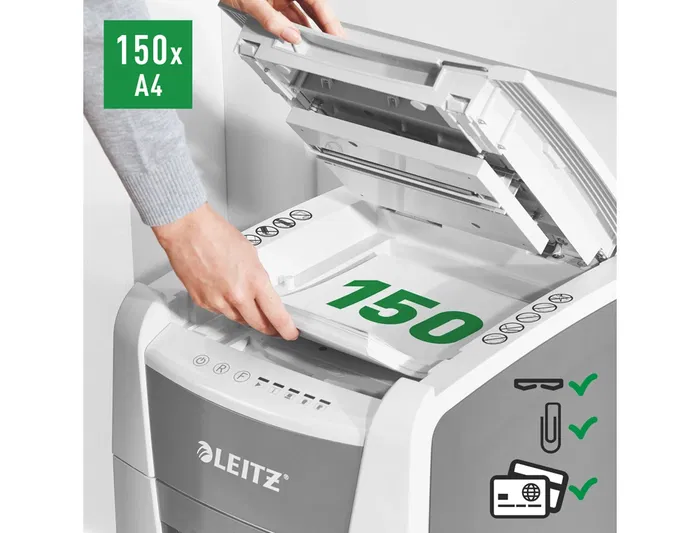 Trituradora de Papel Leitz IQ 150 Autofeed P4