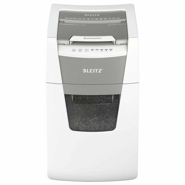 Leitz IQ 150 Autofeed Destructora de Documentos P4, 44L, Gris y Blanco