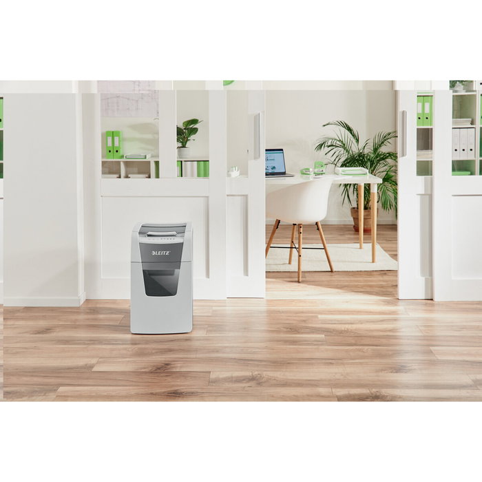Leitz IQ 150 Autofeed Destructora de Documentos P4, 44L, Gris y Blanco