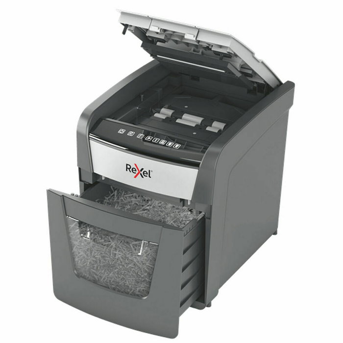 Rexel Optimum AutoFeed+ 50X Destructora de Papel Corte Cruzado Negro y Gris