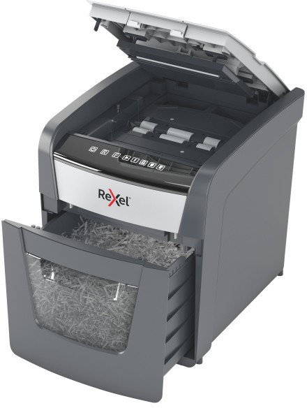 Rexel Optimum AutoFeed+ 50X Destructora de Papel Corte Cruzado Negro y Gris