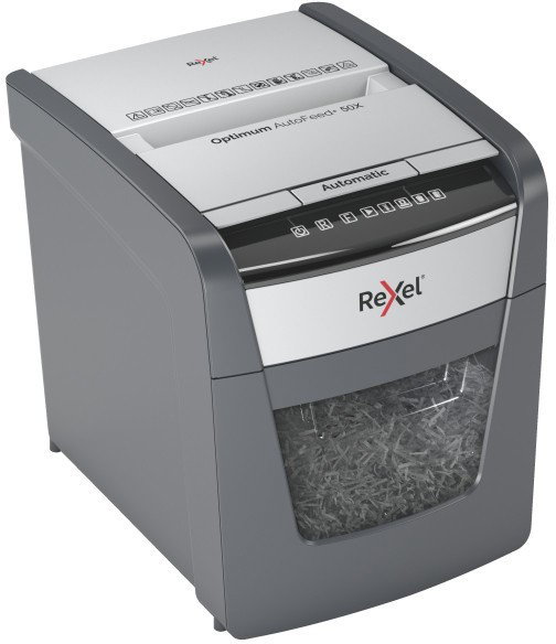 Rexel Optimum AutoFeed+ 50X Destructora de Papel Corte Cruzado Negro y Gris