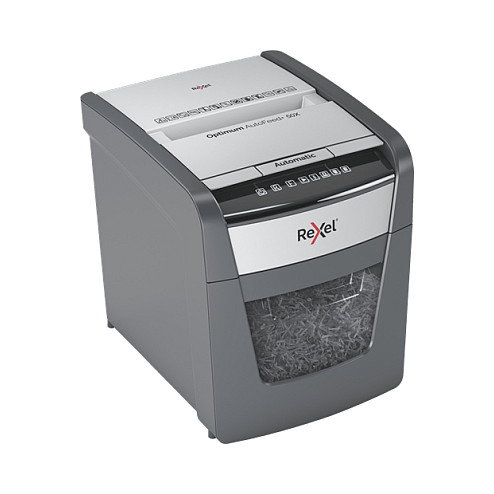 Rexel Optimum AutoFeed+ 50X Destructora de Papel Corte Cruzado Negro y Gris