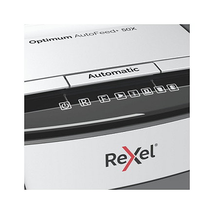 Rexel Optimum AutoFeed+ 50X Destructora de Papel Corte Cruzado Negro y Gris