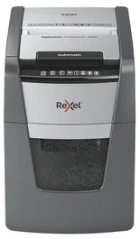 Rexel Optimum AutoFeed+ 100X Triturador de Papel Corte Cruzado, 22 cm, Automático de Alimentación, 55 dB, Negro y Gris