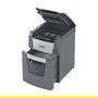 Rexel Optimum AutoFeed+ 100X Destructora de documentos con corte en partículas 4x28 mm, capacidad 250 hojas, 34 L, negro y gris