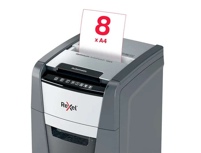 Rexel Optimum AutoFeed+ 100X Negro, Gris Rexel Optimum AutoFeed+ 100X Negro, Gris