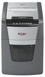 Rexel Optimum AutoFeed 100X Destructora Automática de Corte en Partículas P-4, Negro y Gris