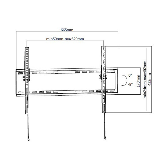 Equip Soporte de pared para TV perfil bajo 37-70 pulgadas EQ650334