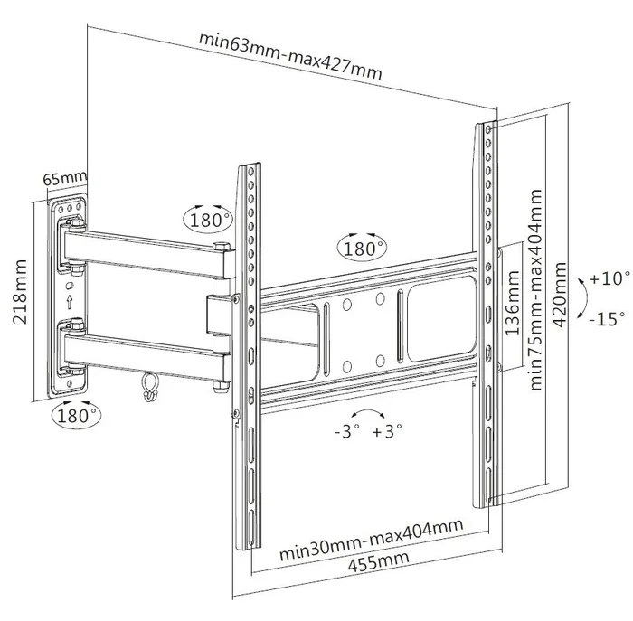 Equip Soporte de pared articulado para TV 32-55 pulgadas