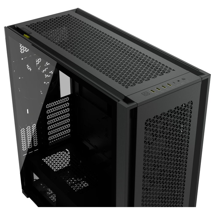 Corsair 7000D Airflow Caja PC Gaming Full-Tower Negro con Panel de Vidrio Templado, Soporta ATX/EATX, 11 Ranuras, Ventiladores 140mm, Gestión de Cables