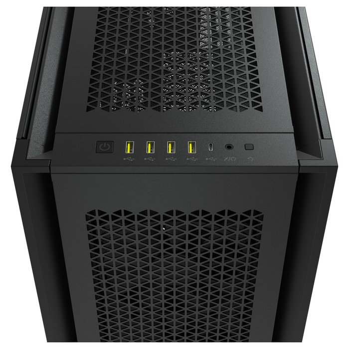 Corsair 7000D Airflow Caja PC Gaming Full-Tower Negro con Panel de Vidrio Templado, Soporta ATX/EATX, 11 Ranuras, Ventiladores 140mm, Gestión de Cables