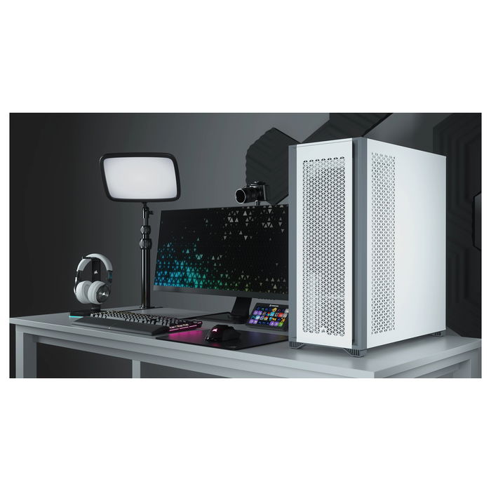 Corsair 7000D Airflow Torre Completa para Gaming - Caja PC Blanco con Ventana Lateral de Cristal Templado, Compatible con ATX, micro-ATX, Mini-ITX, Gestión de Cables