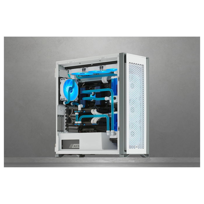 Corsair 7000D Airflow Torre Completa para Gaming - Caja PC Blanco con Ventana Lateral de Cristal Templado, Compatible con ATX, micro-ATX, Mini-ITX, Gestión de Cables