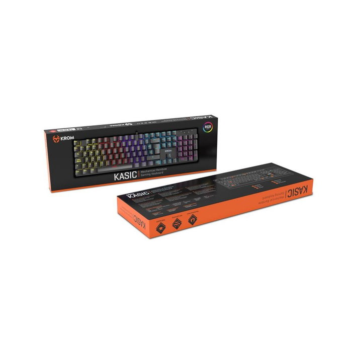Krom Kasic Teclado Gaming Mecánico Red Switch RGB Rainbow Negro Krom Kasic Teclado Gaming Mecánico Red Switch RGB Rainbow Negro