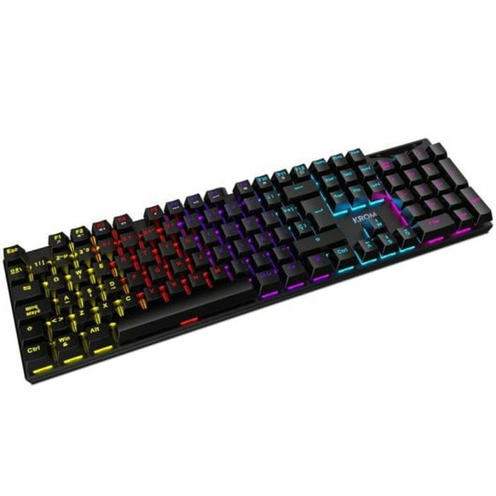 Krom Kasic Teclado Gaming Mecánico Red Switch RGB Rainbow Negro Krom Kasic Teclado Gaming Mecánico Red Switch RGB Rainbow Negro