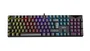 Krom Teclado Mecánico Gaming USB para PC, 105 Teclas QWERTY Inglés 100% con Retroiluminación LED RGB, Antighosting y Teclado Numérico - Negro