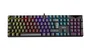 Krom Teclado Mecánico Gaming USB para PC, 105 Teclas QWERTY Inglés 100% con Retroiluminación LED RGB, Antighosting y Teclado Numérico - Negro