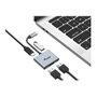 Equip Adaptador USB-C a 2x HDMI, USB-A 3.0, PD para 4K 30Hz - 0.15 metros