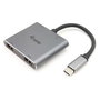 Equip Adaptador USB-C a 2x HDMI, USB-A 3.0, PD para 4K 30Hz - 0.15 metros