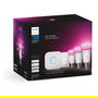 Philips Hue E27 3er Starter Set White & Color Ambiance Bombillas Inteligentes con Regulador de Intensidad, Bluetooth, 3uds