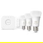 Philips Hue E27 3er Starter Set White & Color Ambiance Bombillas Inteligentes con Regulador de Intensidad, Bluetooth, 3uds