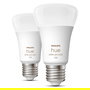 Philips Hue 8719514291317A Bombilla LED Inteligente E27 White & Color Ambiance, 2 Unidades, 1055lm, Bluetooth/Zigbee, Compatible Alexa, Google Assistant