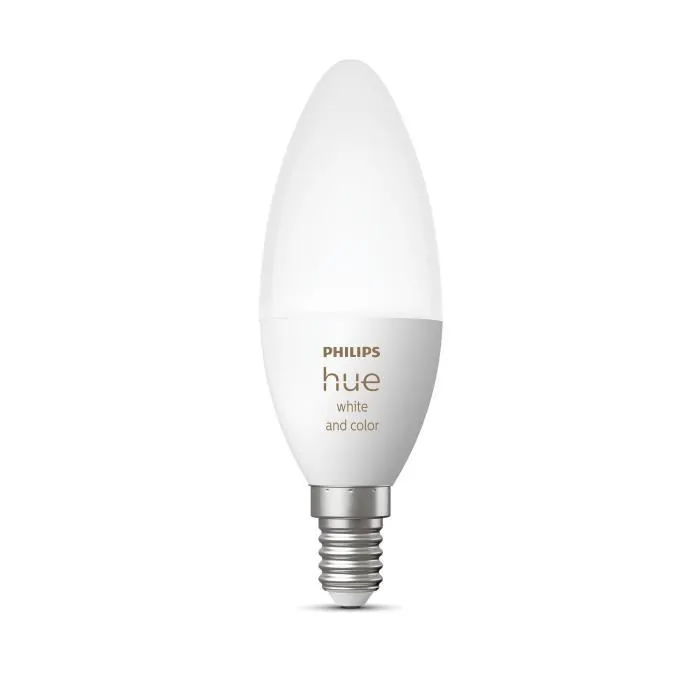 Philips Hue Bombilla Inteligente LED Llama E14 5.5W White & Color Ambiance Compatible con Bluetooth
