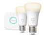 Philips Hue White Kit de inicio de bombillas LED inteligentes - Paquete de 2 - 9.5W - E27