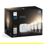 Philips Hue White Kit de Inicio - 3 Bombillas LED Inteligentes E27 A60, 1100lm, Blanco Cálido, Regulable por Bluetooth y App, Compatible con Alexa y Apple HomeKit