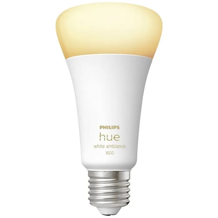 Philips Hue PHI8719514288195 Bombilla LED Conectada E27 White Ambiance, Equivalente 100W, 1600 Lumen, Compatible Bluetooth Philips Hue PHI8719514288195 Bombilla LED Conectada E27 White Ambiance, Equivalente 100W, 1600 Lumen, Compatible Bluetooth