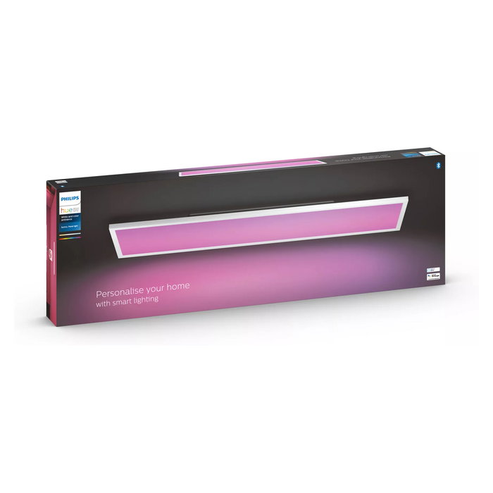 Philips Hue White & Color Ambiance Panel LED Rectangular Inteligente Surimu 120x30 cm, Blanco, Regulable, Zigbee, 4150 lm, para Techo