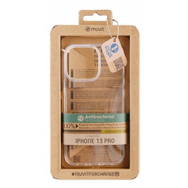 Muvit Funda Recycletek para Apple iPhone 13, Antibacteriana, Material Reciclado, Protección Flexible